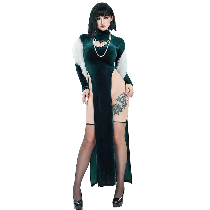 Sexy Velet Furry Cape Dress Wi - огляд і ціна Anime Cosplay One Punch Man