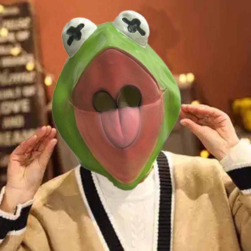 The Kermit Frog Meme Head Mask - огляд і ціна Anime Cosplay Meme