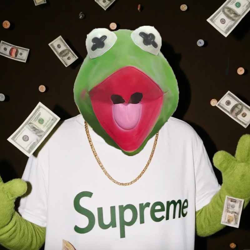 The Kermit Frog Meme Head Mask - огляд і ціна Anime Cosplay Meme