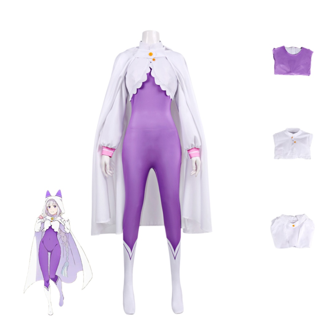 Re Zero Emilia Cosplay Costume - огляд і ціна Anime Cosplay Bodysuit